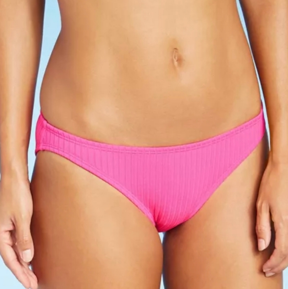 Ribbed Cheeky Bikini Bottom - Xhilaration-Nwt-S